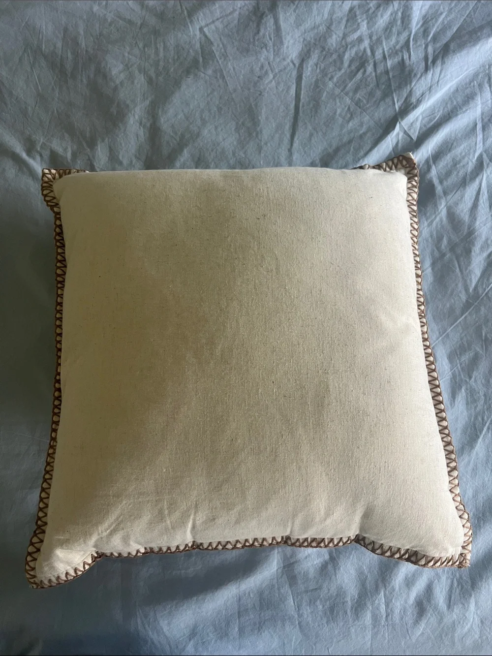 Decorative Pumpkin Accent Pillow - Cream and Brown